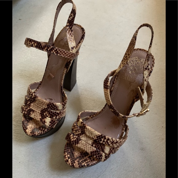 Vince Camuto python platforms - Picture 2 of 3